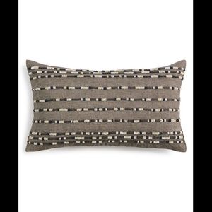 NWT Hotel Collection Linen‎ Decorative Pillow Grey